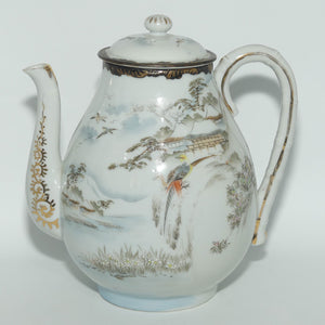 Japanese Egg Shell finely decorated Kutani Tea Pot