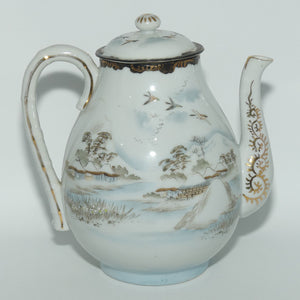 Japanese Egg Shell finely decorated Kutani Tea Pot