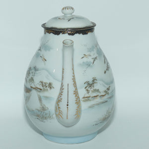 Japanese Egg Shell finely decorated Kutani Tea Pot