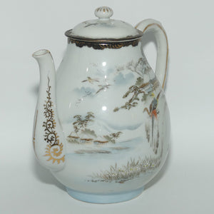 Japanese Egg Shell finely decorated Kutani Tea Pot