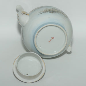 Japanese Egg Shell finely decorated Kutani Tea Pot