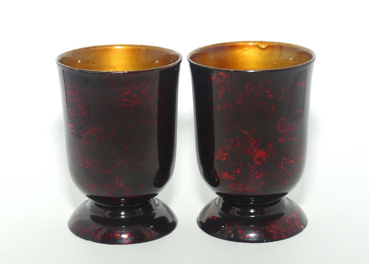 Red Lustre Japanese Lacquerware teapot and 6 cups set | Urushi