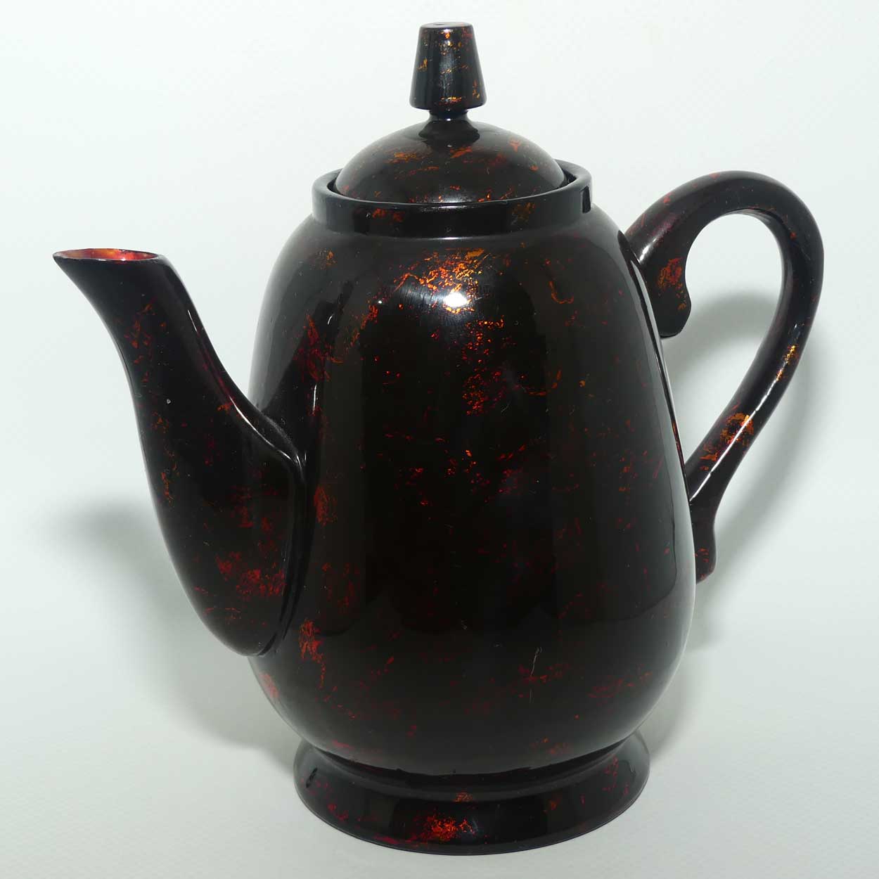 Red Lustre Japanese Lacquerware teapot and 6 cups set | Urushi