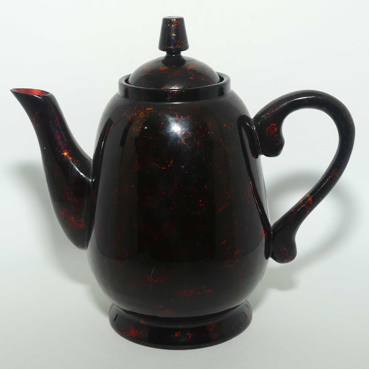 Red Lustre Japanese Lacquerware teapot and 6 cups set | Urushi