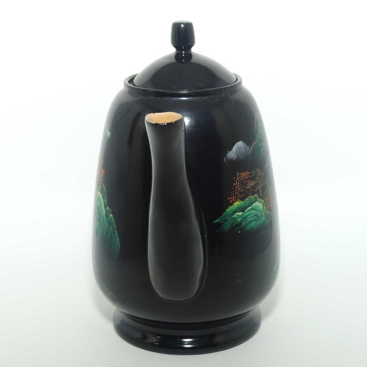 Handpainted Japanese Lacquerware teapot and 6 cups set | Urushi