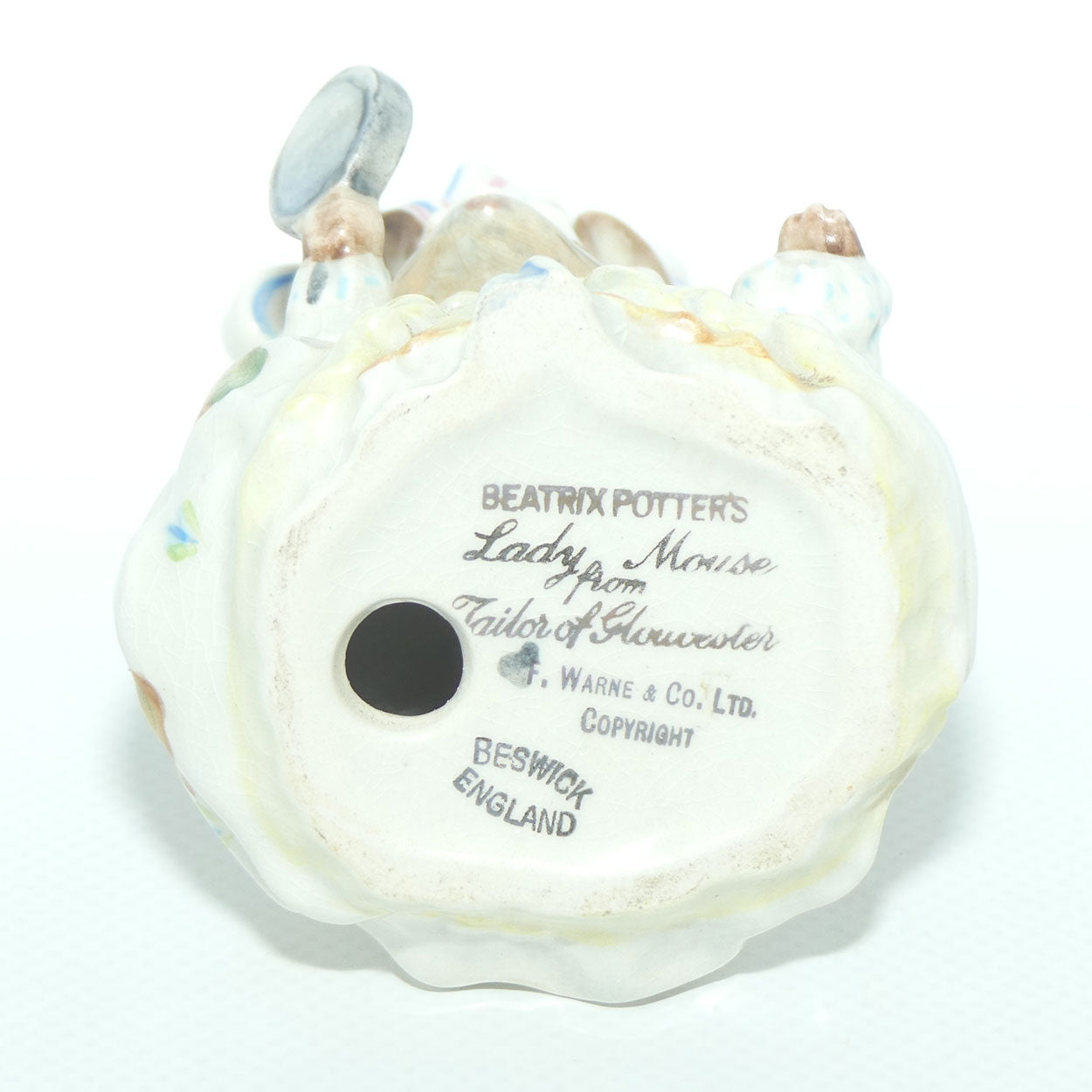 Beswick Beatrix Potter Lady Mouse from Tailor of Gloucester | BP2a Gold Oval