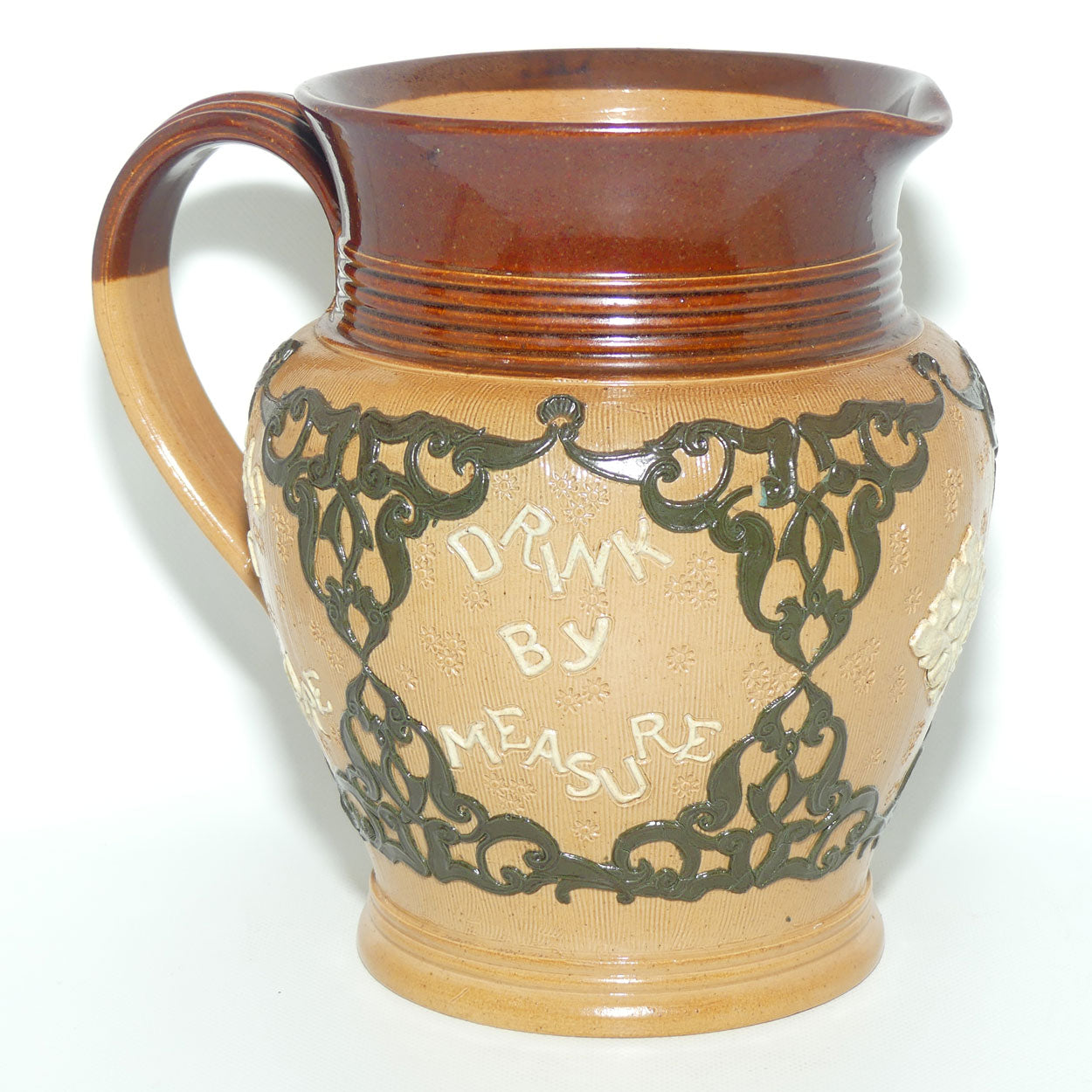 Doulton Lambeth Stoneware Two Motto jug #1743