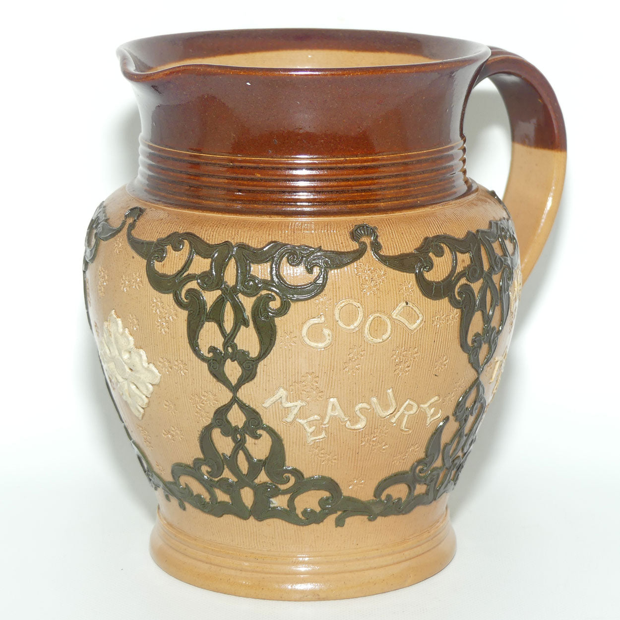 Doulton Lambeth Stoneware Two Motto jug #1743