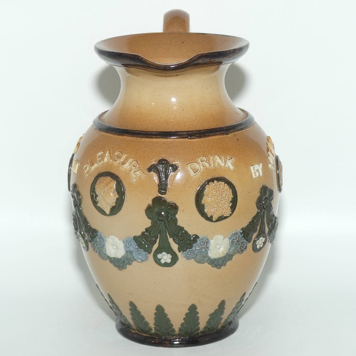 Doulton Lambeth Stoneware Motto Jug c.1884