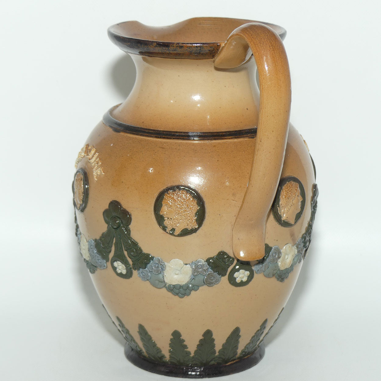 Doulton Lambeth Stoneware Motto Jug c.1884