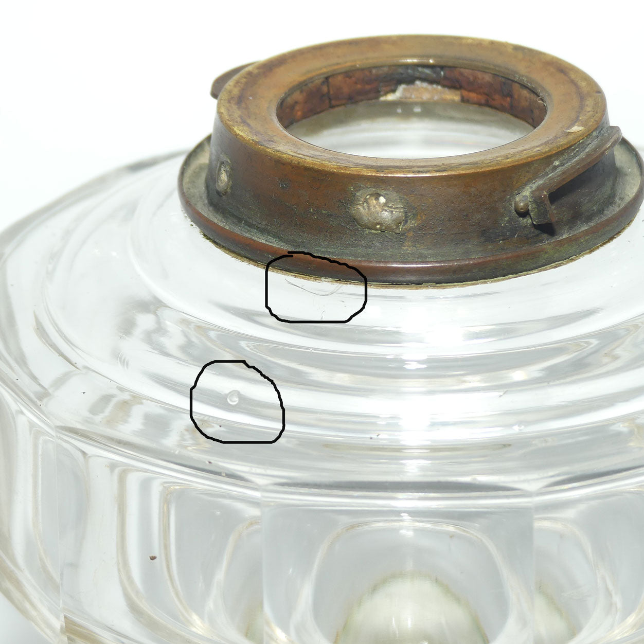 Victorian facetted Crystal font Hinks's Duplex Patent Oil Lamp