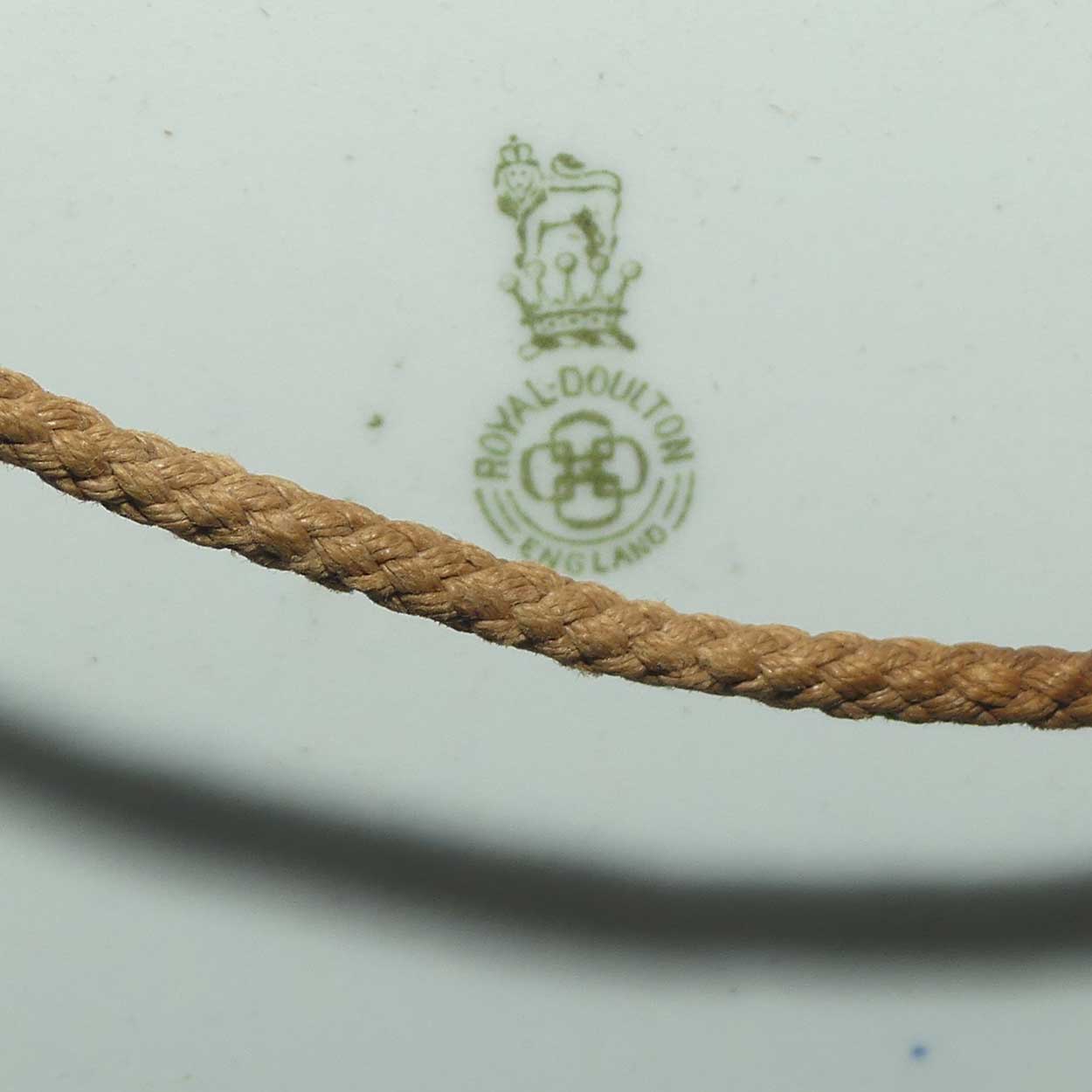 Royal Doulton Blue Childrens large oval wall plaque (Woman playing guitar)