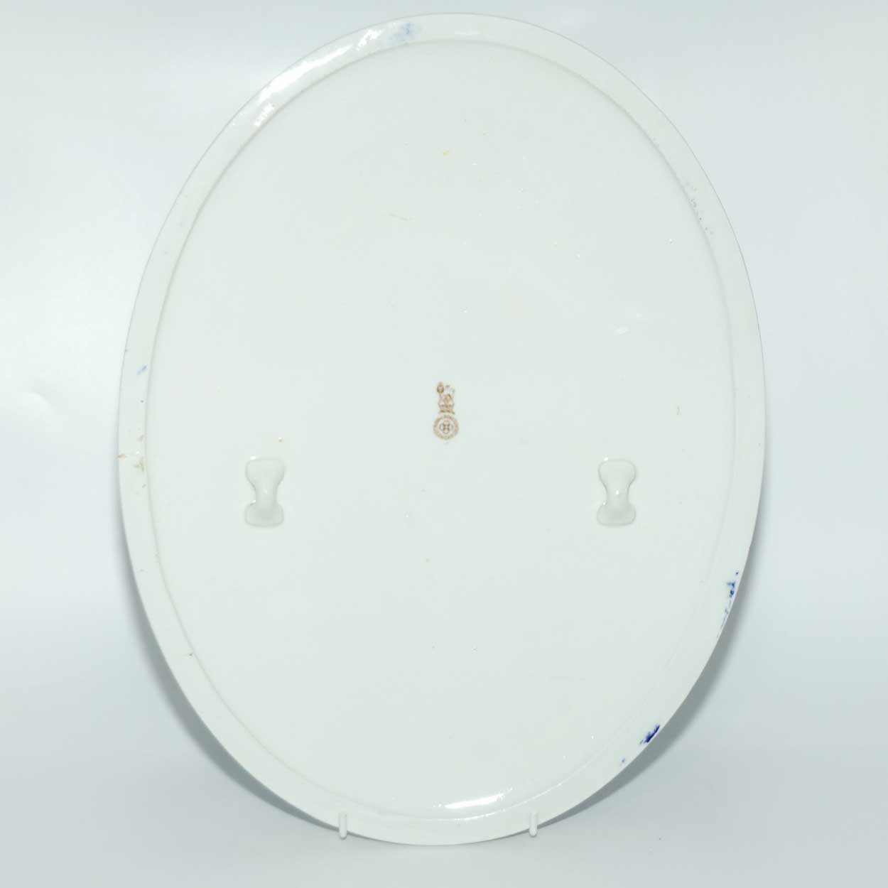 Royal Doulton Blue Childrens large oval wall plaque (Woman by seashore)