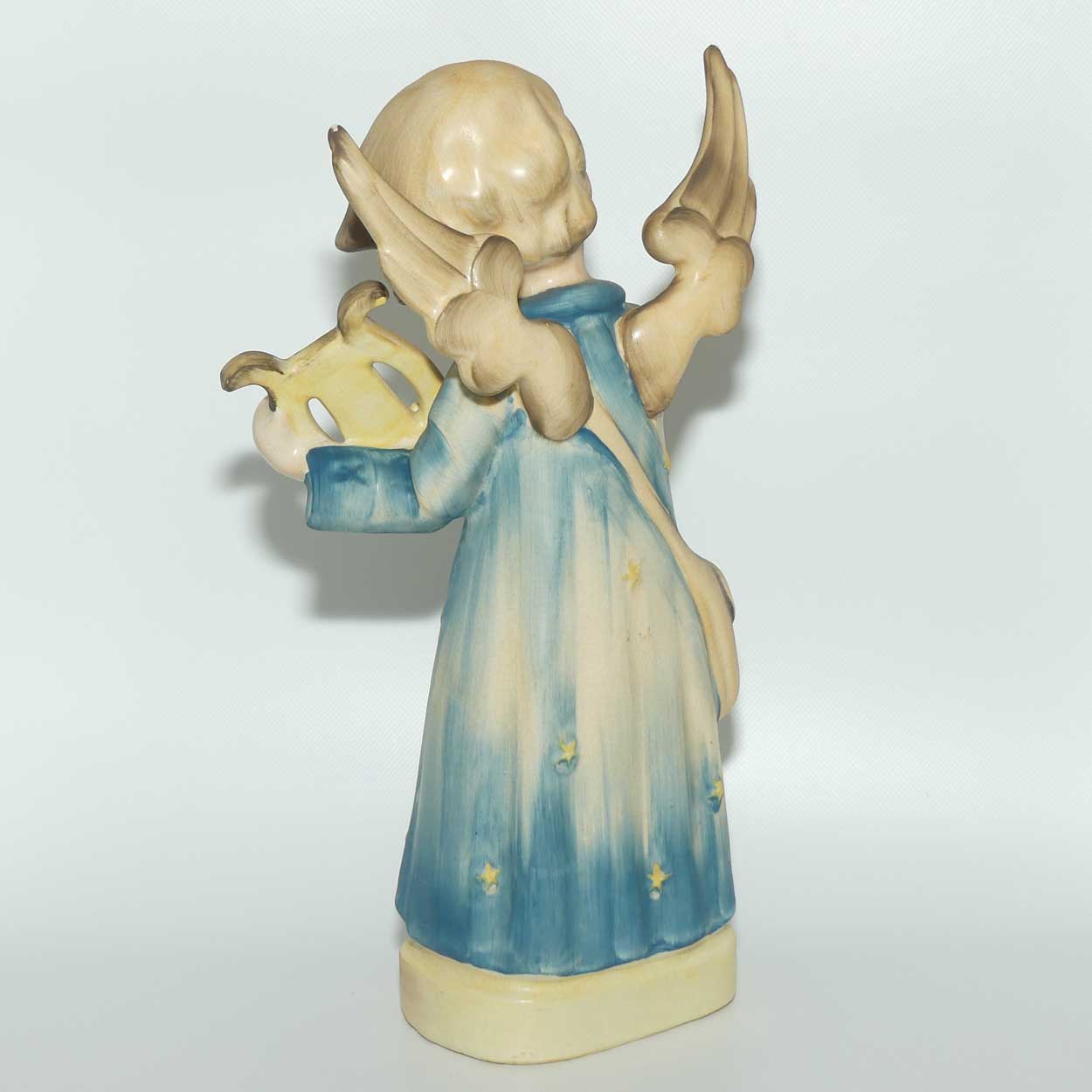 Large 1950 era Occupied Japan figure | Angel with Harp | Hummel copy | 27cm tall