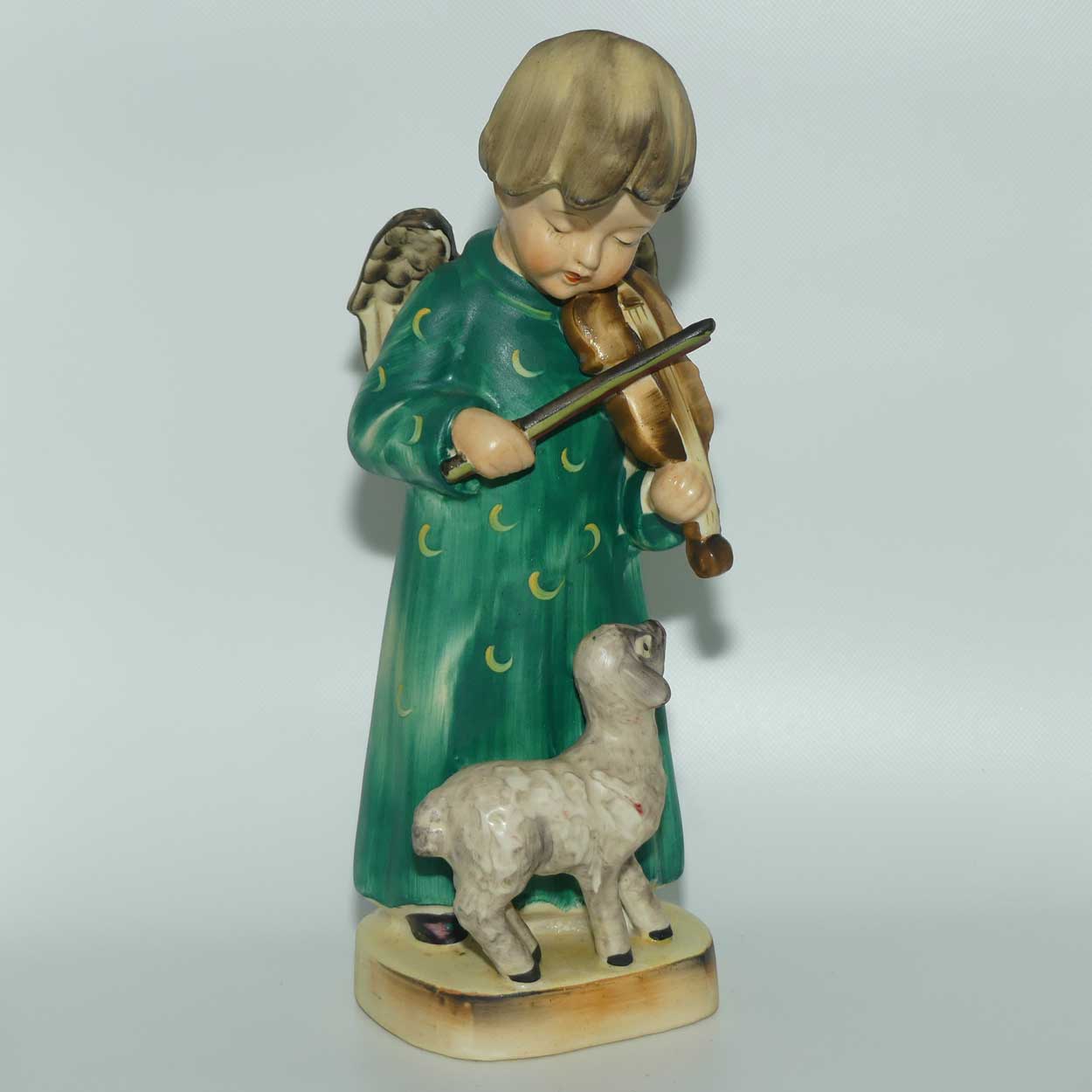 Large 1950 era Occupied Japan figure | Angel with Violin | Hummel copy | 26cm tall