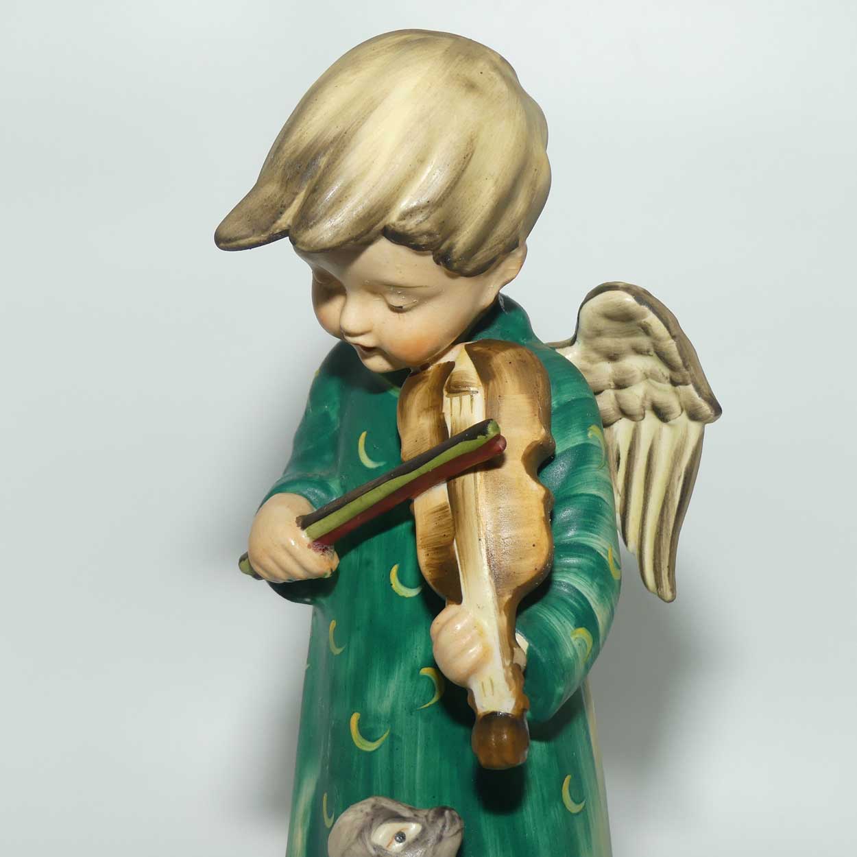 Large 1950 era Occupied Japan figure | Angel with Violin | Hummel copy | 26cm tall