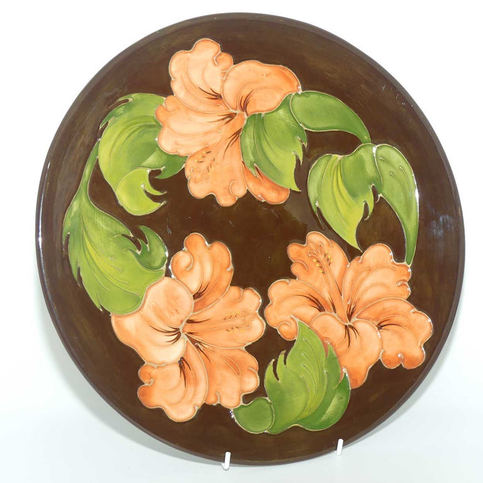 Walter Moorcroft Coral Hibiscus 783/12 charger | 31cm diameter | Ltd Ed