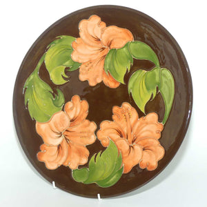 Walter Moorcroft Coral Hibiscus 783/12 charger | 31cm diameter | Ltd Ed