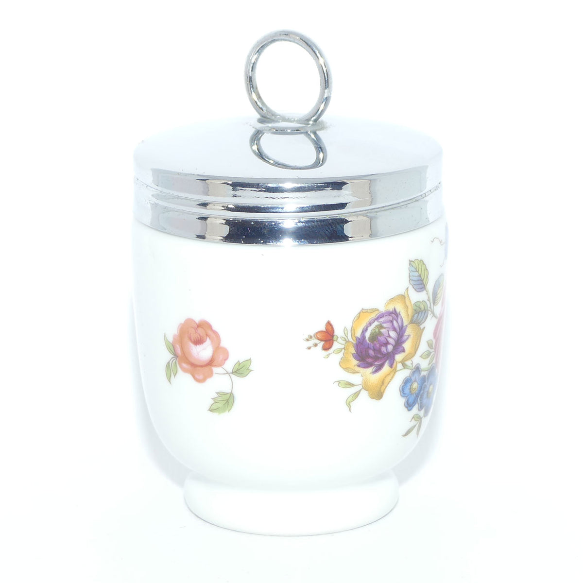 Royal Worcester Floral Bouquet decorated egg coddler | Large | #6 | Boxed