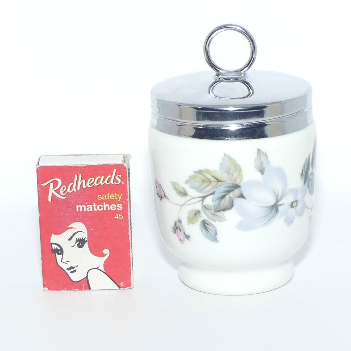 Royal Worcester Floral decorated egg coddler | Large | #1 | Boxed