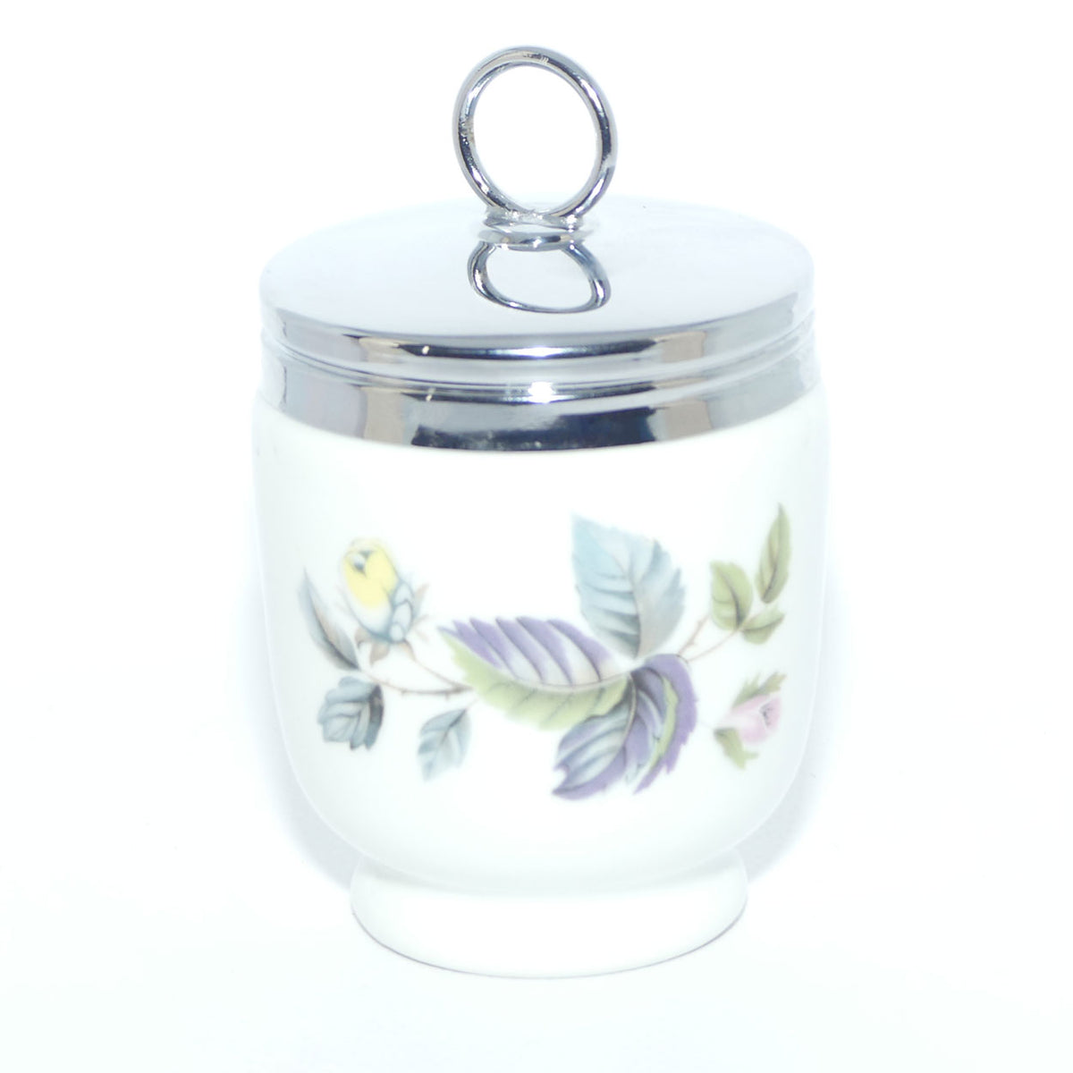 Royal Worcester Floral decorated egg coddler | Large | #1 | Boxed