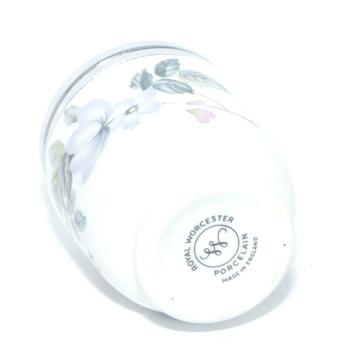 Royal Worcester Floral decorated egg coddler | Large | #1 | Boxed