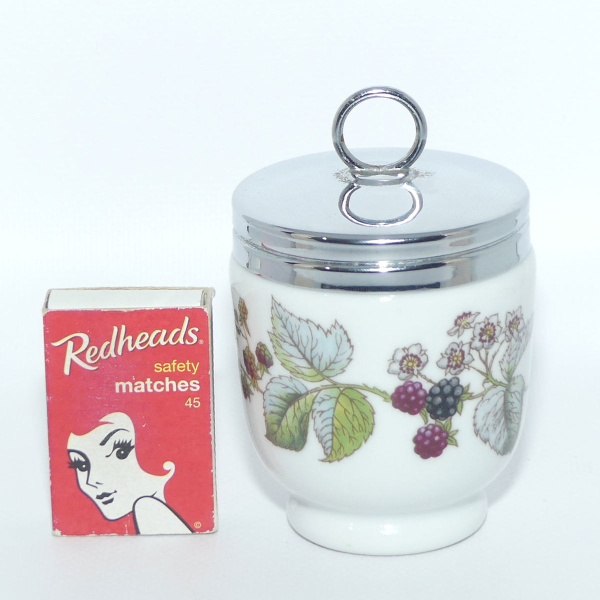 Royal Worcester Grape and Vine decorated egg coddler | Large | #2 | Boxed