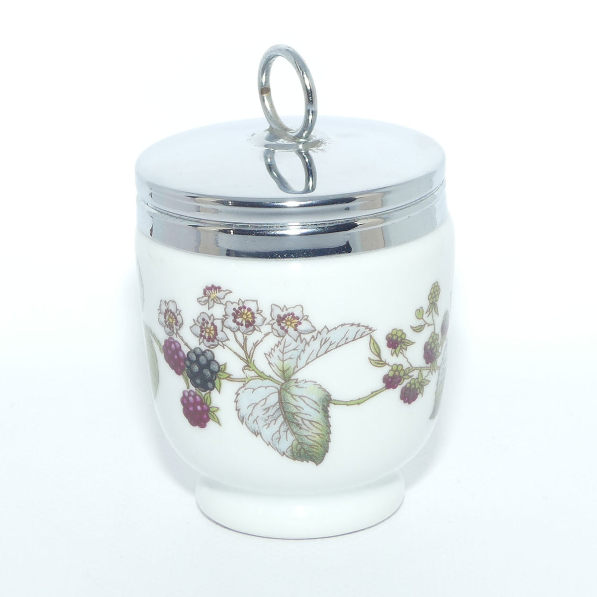 Royal Worcester Grape and Vine decorated egg coddler | Large | #2 | Boxed