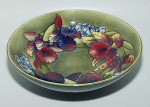 Walter Moorcroft Orchid on Green Ground | large deep bowl