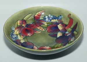 Walter Moorcroft Orchid on Green Ground | large deep bowl