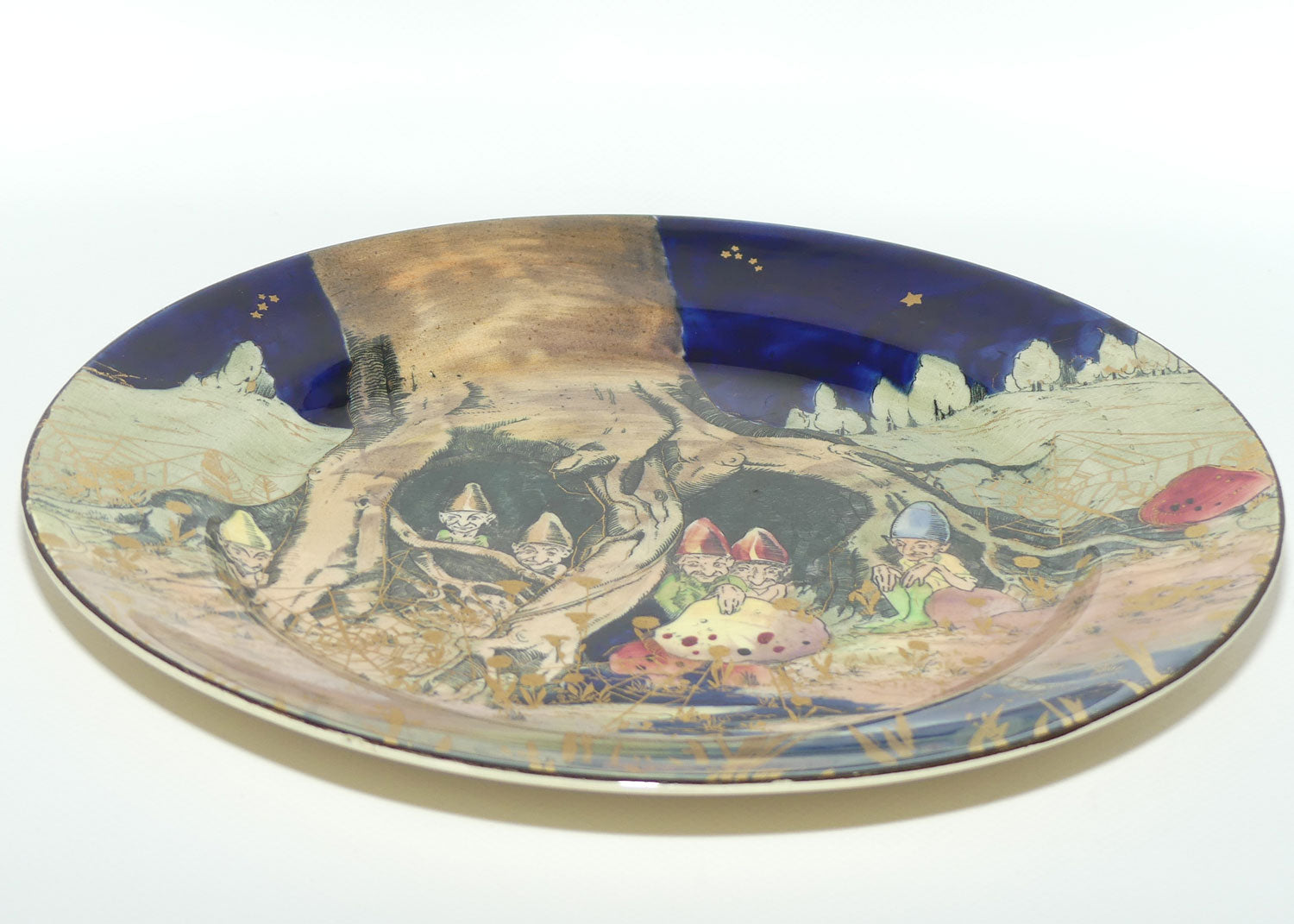 Royal Doulton Gnomes B with gilt highlights plate D4697 | #1 | 26cms diam