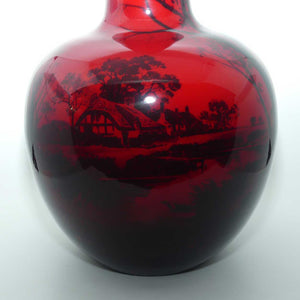 Royal Doulton Flambe very large Specimen vase | Rural Scenes