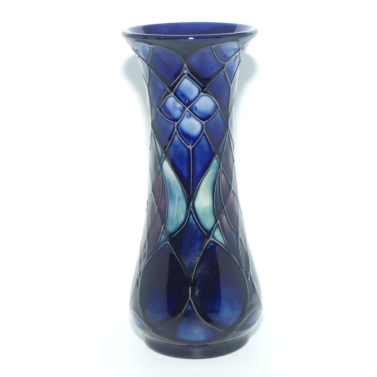 Moorcroft Lattice 364/8 vase | retailer label to base | boxed