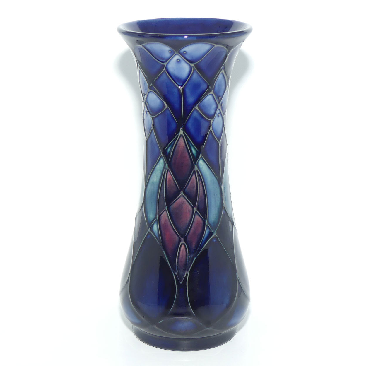 Moorcroft Lattice 364/8 vase | retailer label to base | boxed