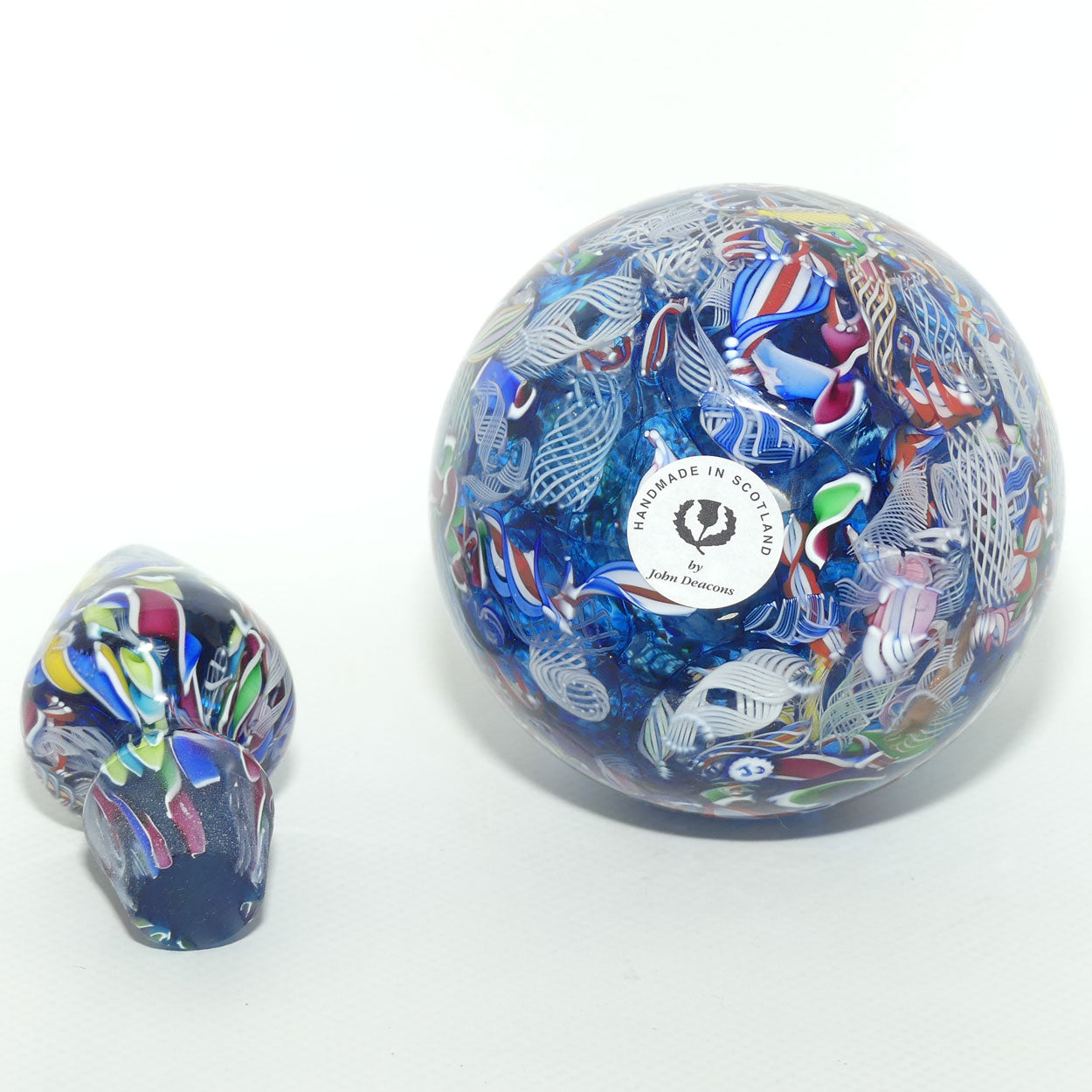 John Deacons Scotland Perfume Bottle Latticino End of Day | Blue