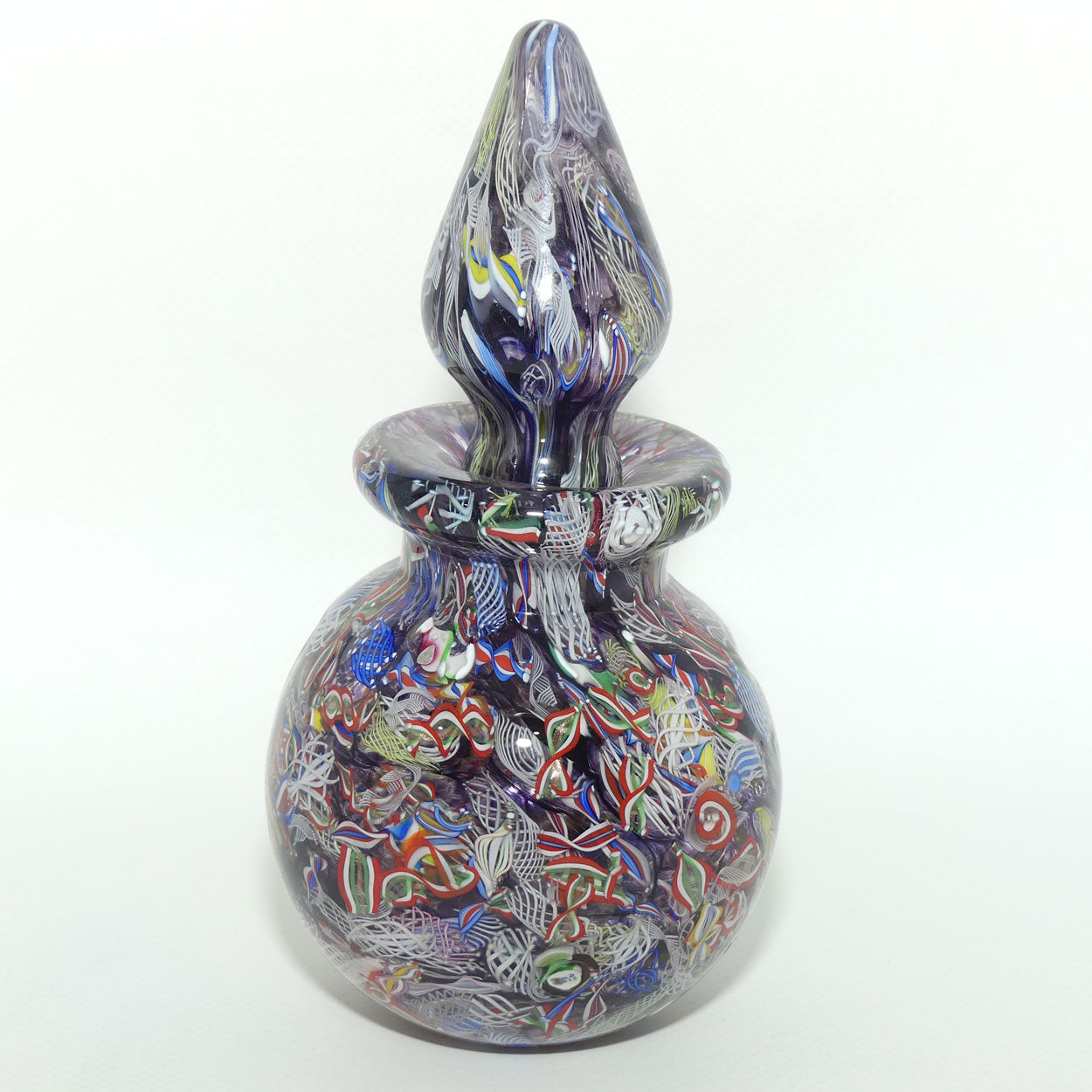 John Deacons Scotland Perfume Bottle Latticino End of Day | Purple