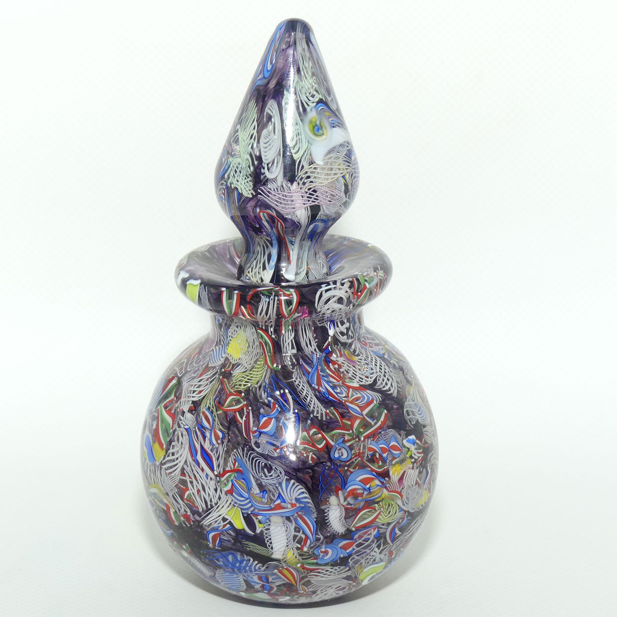 John Deacons Scotland Perfume Bottle Latticino End of Day | Purple