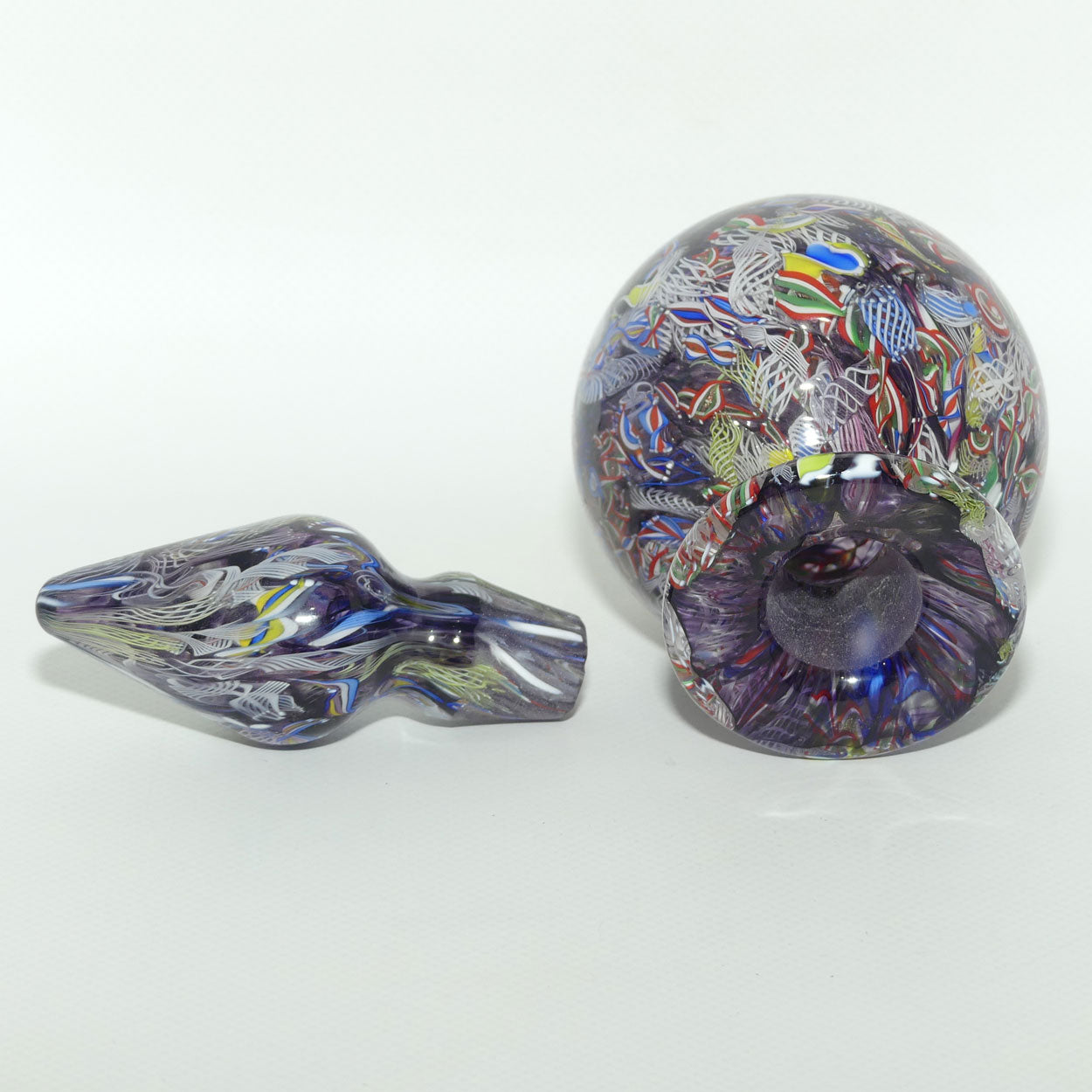 John Deacons Scotland Perfume Bottle Latticino End of Day | Purple