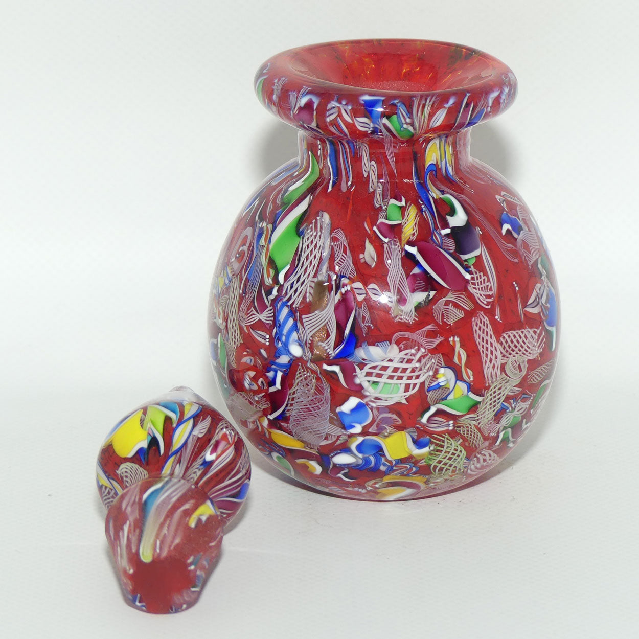 John Deacons Scotland Perfume Bottle Latticino End of Day | Tangerine