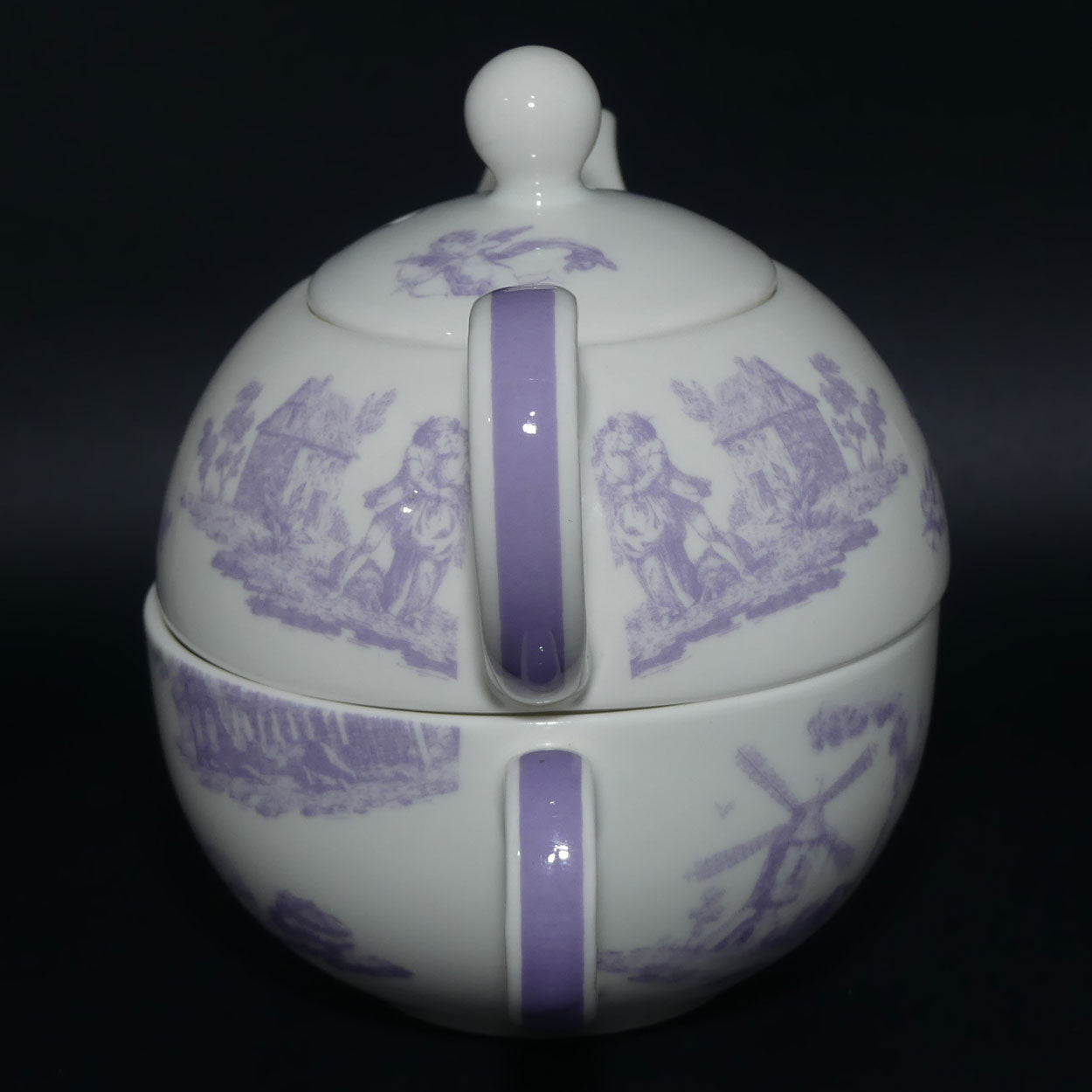 Laura Ashley Lilac Toile stacking tea pot