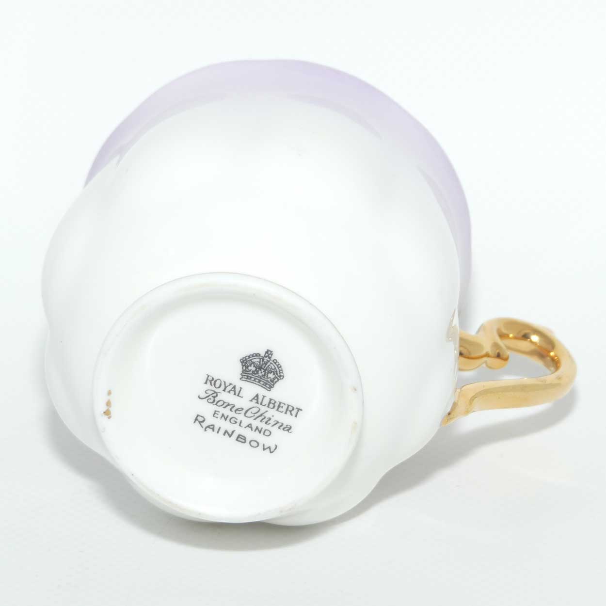 Royal Albert Bone China Rainbow series | Lavendar trio | older Hampton shape