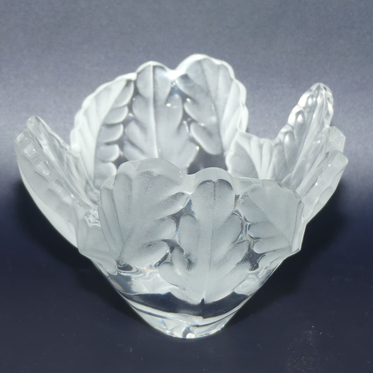Lalique France Oak leaf bowl | Compiegne