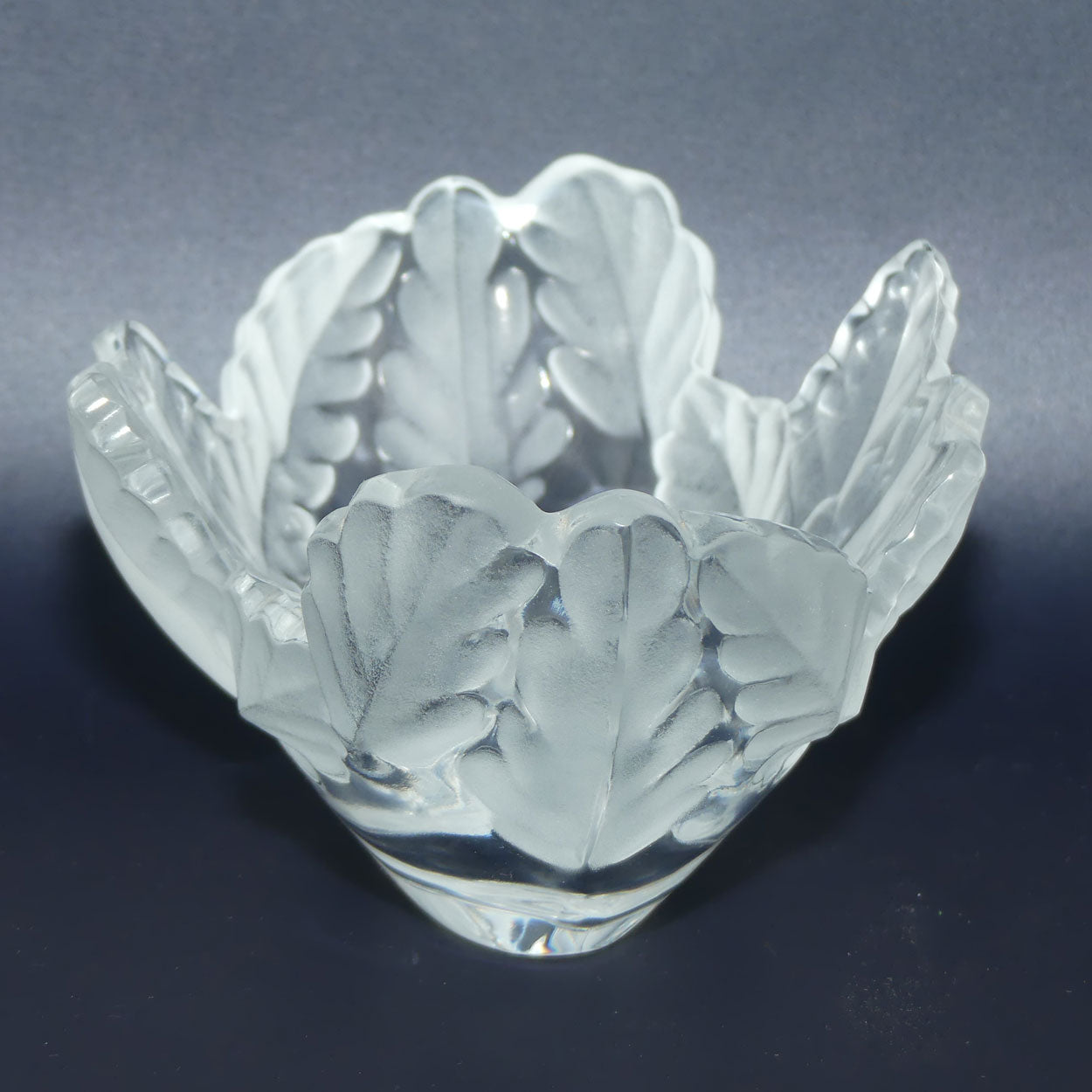 Lalique France Oak leaf bowl | Compiegne