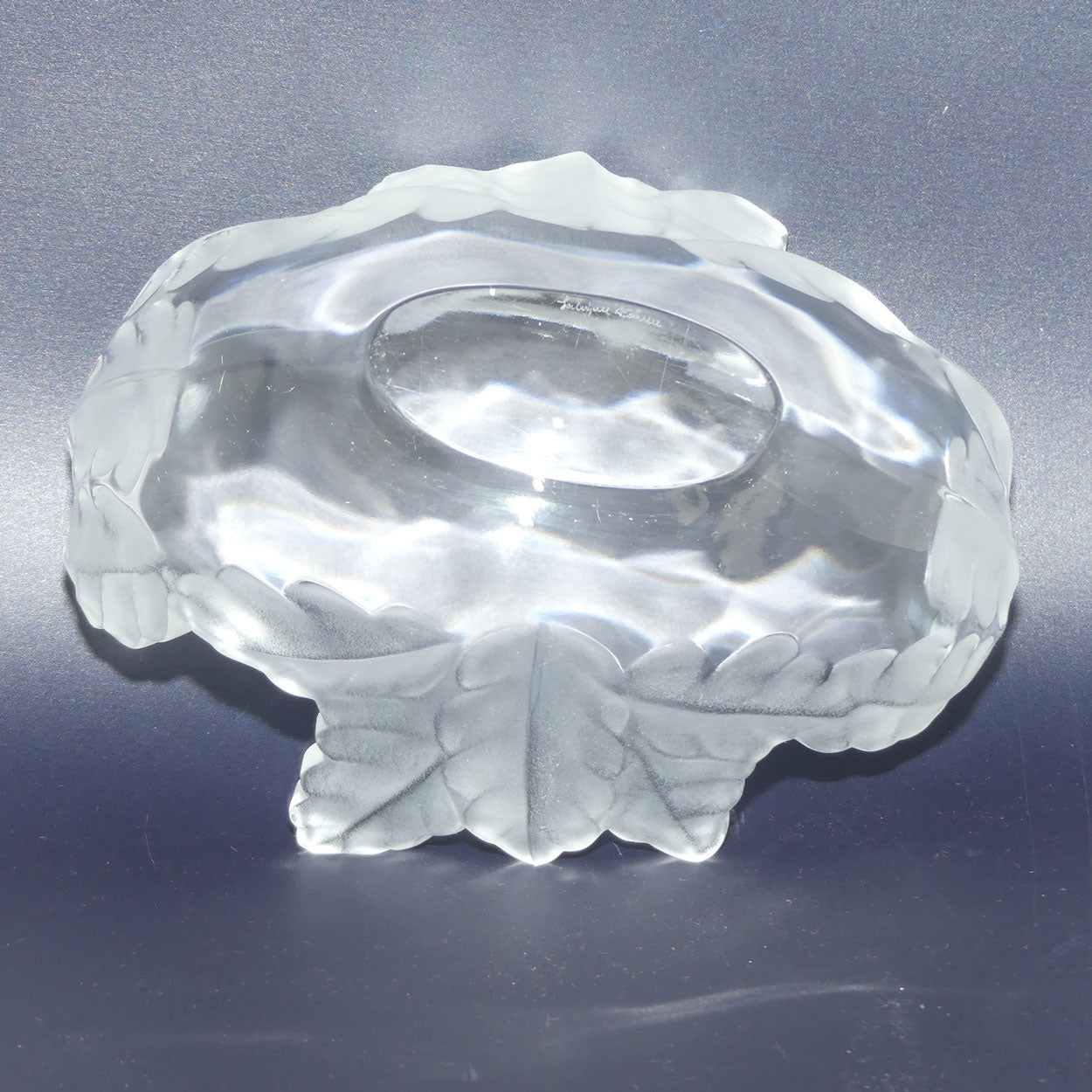 Lalique France Oak leaf bowl | Compiegne