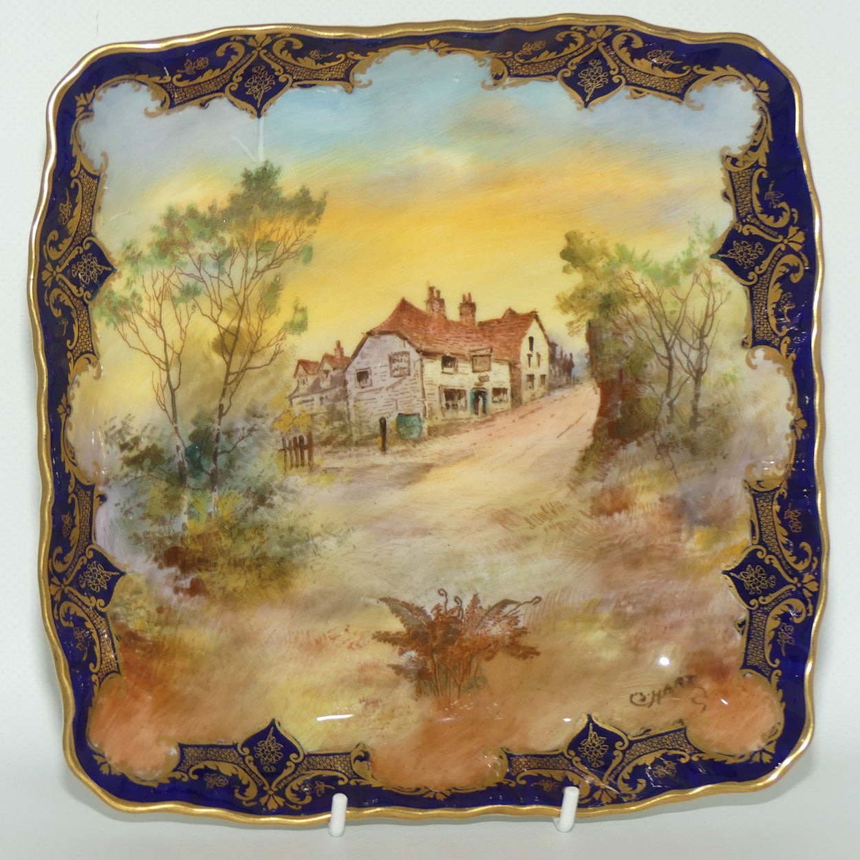 Royal Doulton hand painted and gilt The Leather Bottle Cobham bowl (Hart)