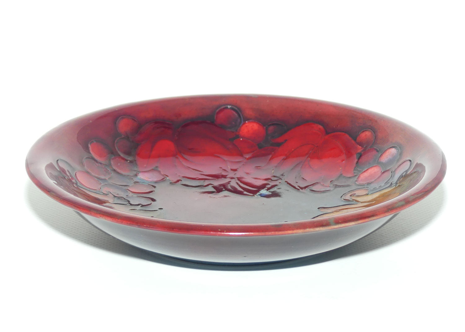 William Moorcroft Flambe Leaves and Fruit shallow bowl | #1