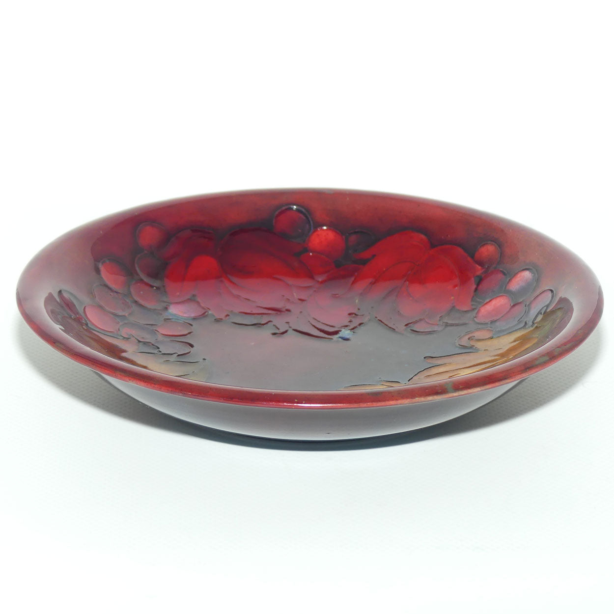William Moorcroft Flambe Leaves and Fruit shallow bowl | #1