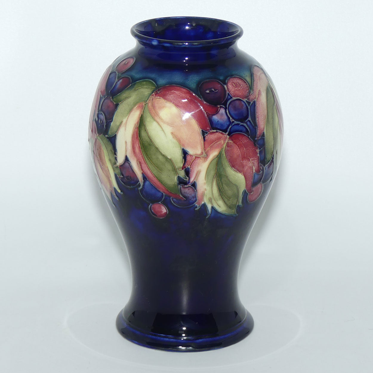 William Moorcroft Leaves and Fruit (Blue)