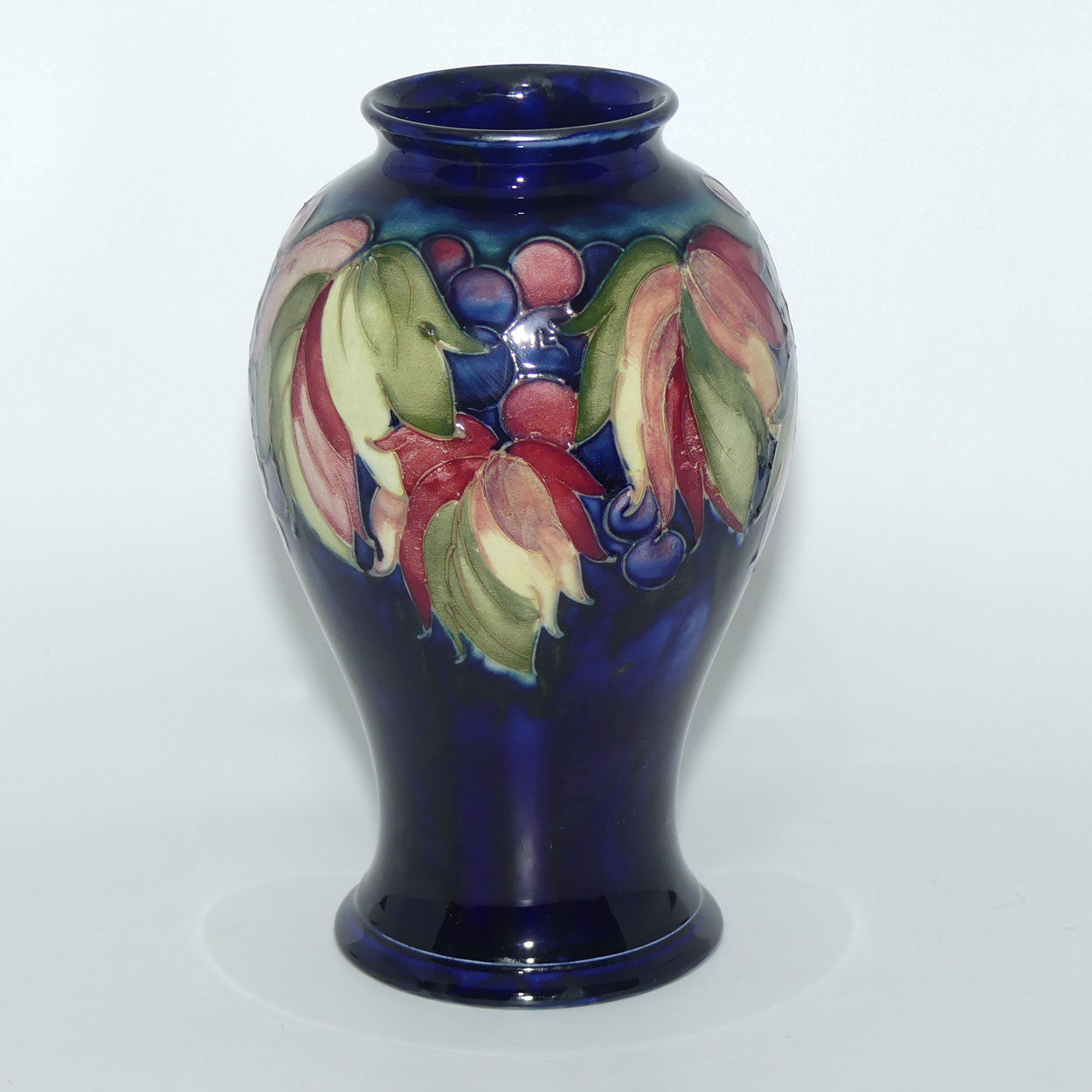 William Moorcroft Leaves and Fruit (Blue)