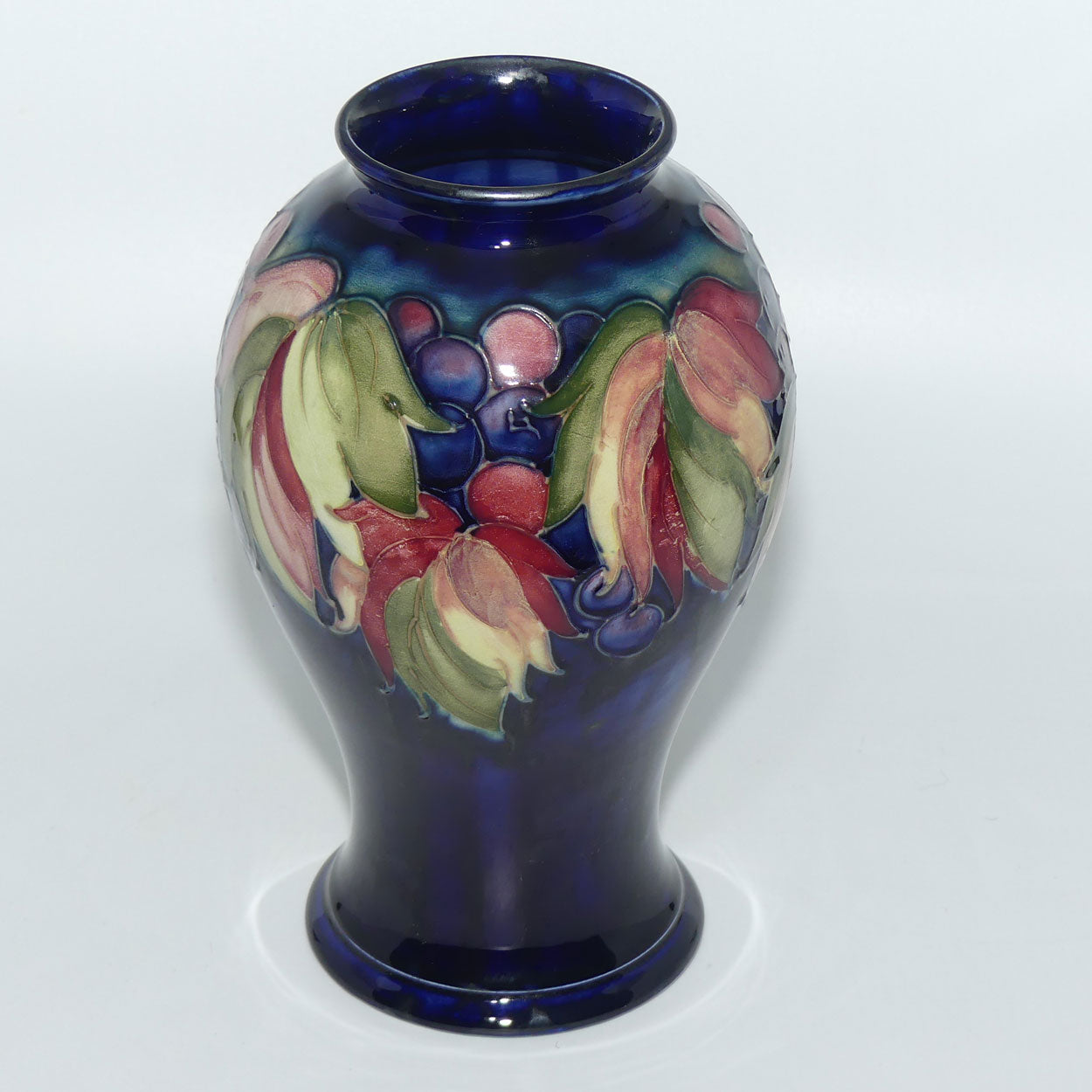 William Moorcroft Leaves and Fruit (Blue)